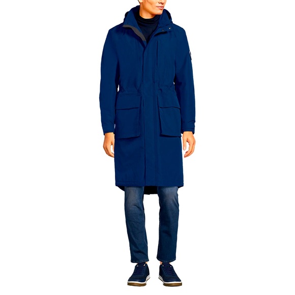 NWT!! Lands’ End Size L Men’s Stadium Parka in Navy Blue💙 - Picture 5 of 10